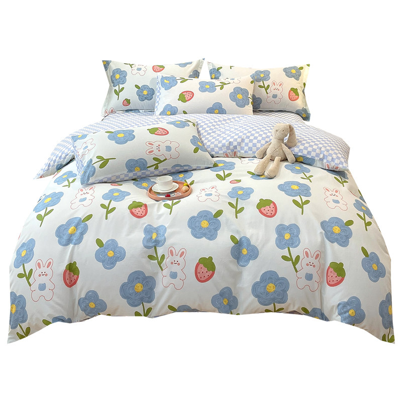 纯棉四件套100学生宿舍4全棉被套 卡莫妮床品套件/四件套/多件套