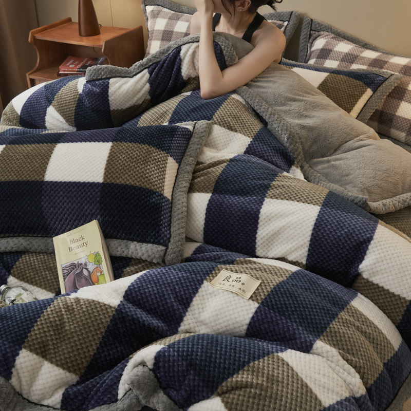 冬季棉被加厚牛奶绒保暖春秋被褥被套被芯全套一整套四季通用被子,淘宝优惠券,粉丝福利购,淘宝优惠卷