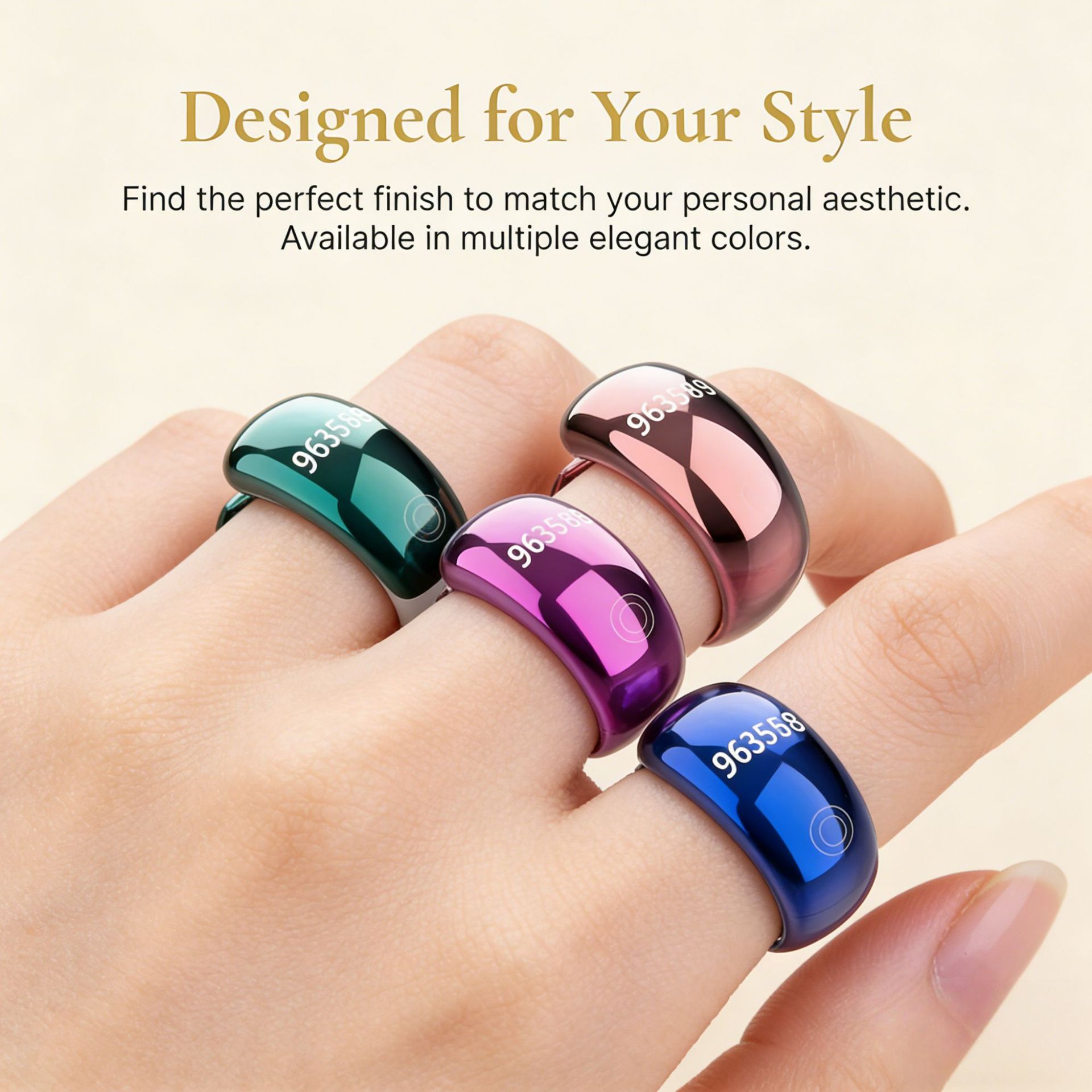 Factory wholesale new counter touch luminous hand press ring type rechargeable intelligent digital display electronic counter