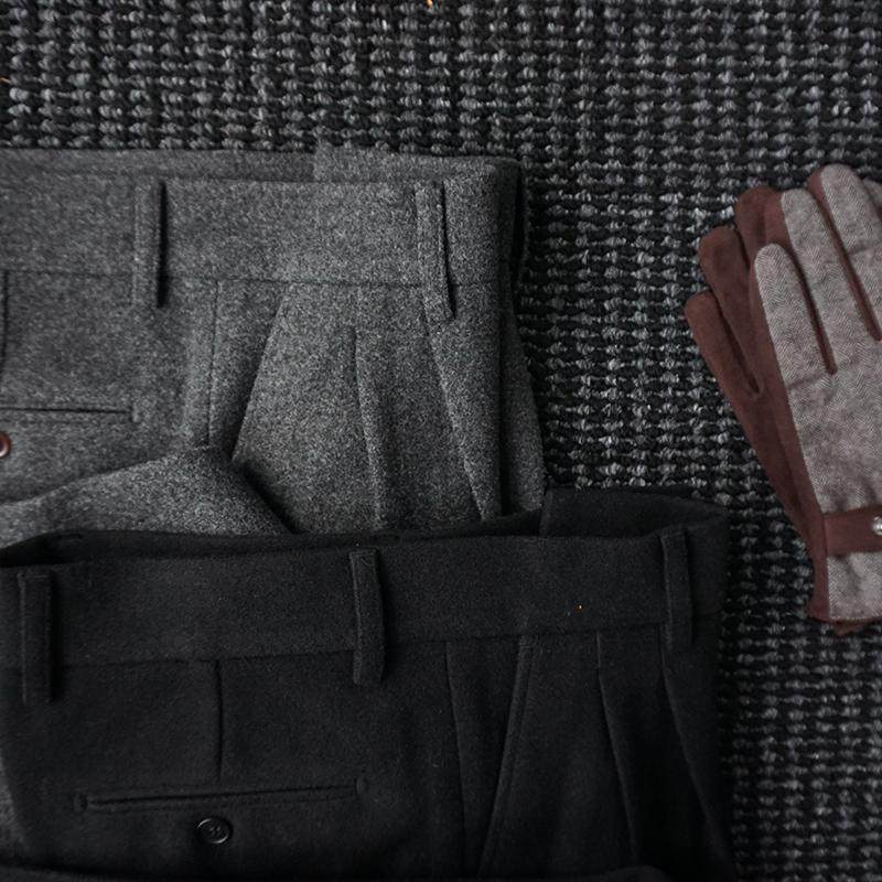 CssuGent秋冬重磅小直筒毛呢西裤男士休闲商务经典百搭抗皱西装裤,淘宝优惠券,粉丝福利购,淘宝优惠卷