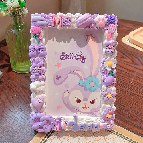 Кремовая фоторамка, набор материалов, барсетка, мультяшный фотоальбом, милый альбом для карточек, «сделай сам», 6 дюймовая