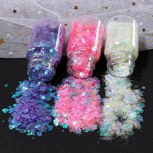 Флэш -порошок блестки кремовый гель украшение блестящее кристаллическое ручное материал.