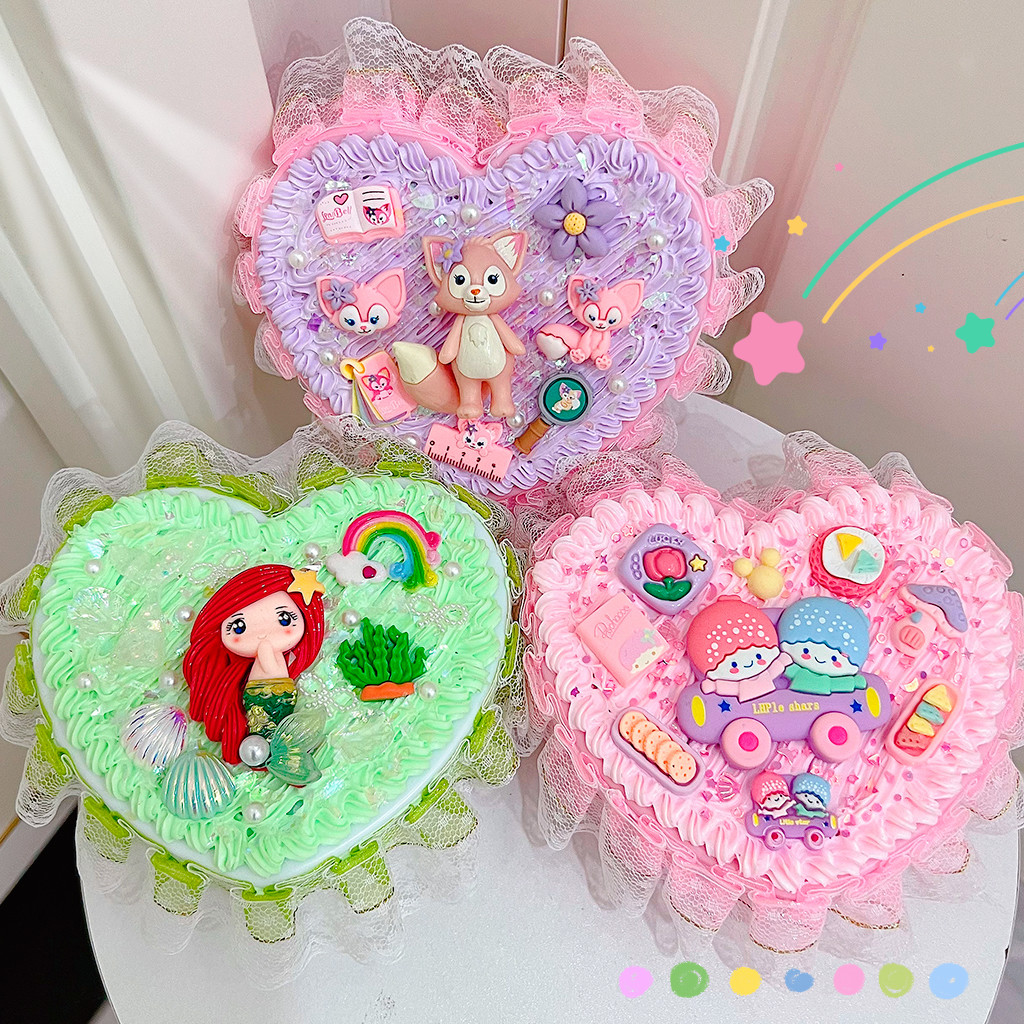 卡通儿童爱心款桌面收纳盒奶油胶diy材料包手工制作创意学生宿舍,淘宝优惠券,粉丝福利购,淘宝优惠卷