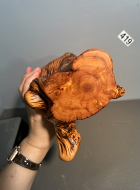花果奶香浓郁2斤 高品质高密度骨料纹理墩子特别漂亮太行崖柏摆件