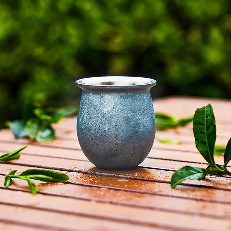 飞剑纯钛茶杯单杯主人杯高档个人专用男女士精致聚财品茗杯白酒杯 - 图0