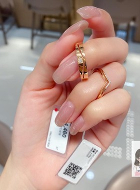 六福珠宝戒指香港代购玫瑰金镶