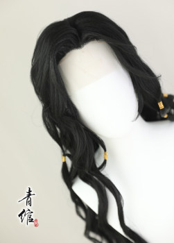 Qingwan ສີດໍາ imitation hook COS ຜົມ curly ຊື່ລະຫັດ Yuan Liu Bian 68 wig ຊຸດຮູບພາບຂອງລັກສະນະວັດຖຸບູຮານອື່ນໆ