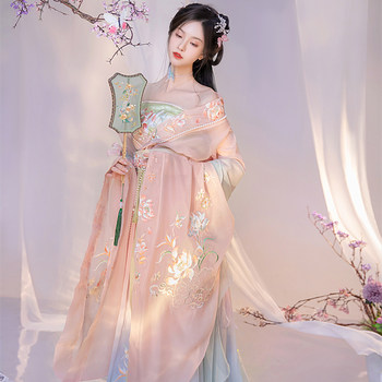 Hanfu ຕົ້ນສະບັບຂອງ Fengtaiqu, ສິບສອງດອກໄມ້, Wei, Jin, ລາຊະວົງພາກໃຕ້ແລະພາກເຫນືອ, Jin ທີ່ເຮັດ Hanfu ສໍາລັບແມ່ຍິງ, ແທ້ຈິງ