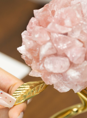 紫水晶石样板间家居酒柜玄关高档