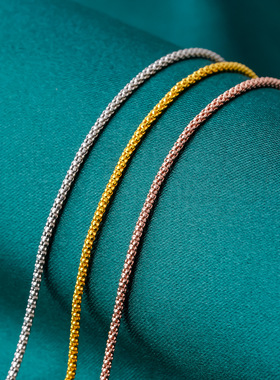 925纯银小圆抱链意大利进口银项链镂空灯笼链玉米链欧美爆款银链