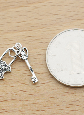 diy爱心钥匙丘比特之箭手链吊坠