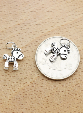 马上有钱吊坠银饰挂件S925纯银