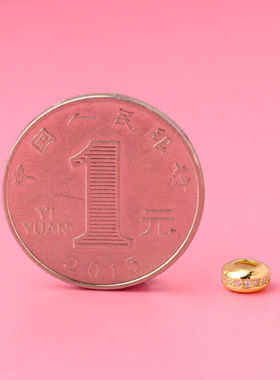 S925纯银硅胶水泡珠缩短项链手链珠子配件定位珠缩短扁胶珠固定珠