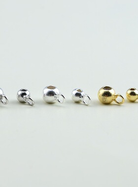 定位隔珠带环硅胶珠S925纯银