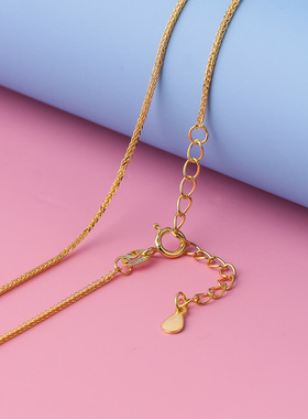 肖邦链925银项链女纯银无吊坠粗毛衣链锁骨链银链素链链条延长链