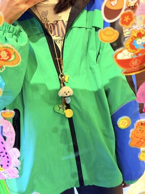 新款可爱卡通羊毛毡比熊法棍陶瓷小狗项链毛衣链