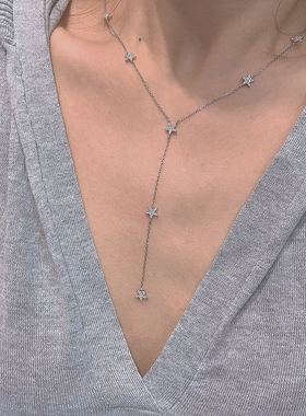 小众设计师925银重工毛衣链