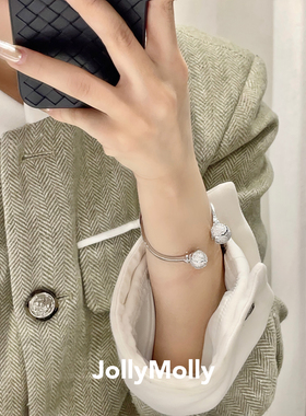 【文晴同款】JollyMolly纯银轻奢原创礼物小众设计高级网球手镯