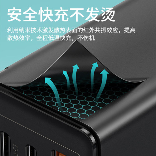 倍思65W氮化镓充电器适用iPhone15promax快充头Typec插头USB-C多口苹果安卓pd笔记本电脑macbook华为iPad手机-图2