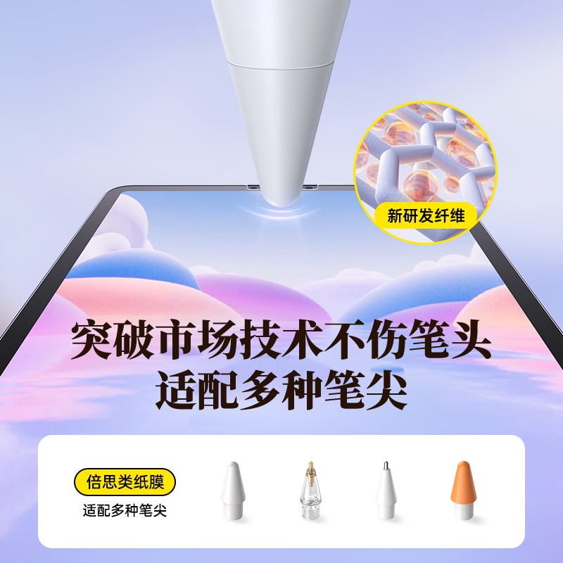 倍思ipad类纸膜ipadair5膜2022新款pro适用苹果10平板2021手写9磨砂4磁吸3mini6贴膜2020钢化膜11寸8纸质2024-图3