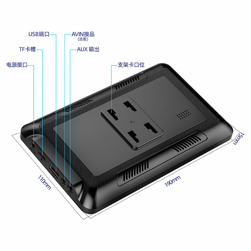 7寸便携无线carplay无损安装通用智能车载多媒体无线Androidauto-图2