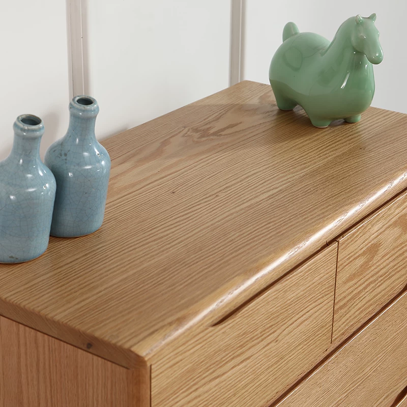 Японский деревянный тумб шкаф с пятью и семью drawers дубовый шкаф для хранения с ящиками современная скандинавская спальня TV-стойка