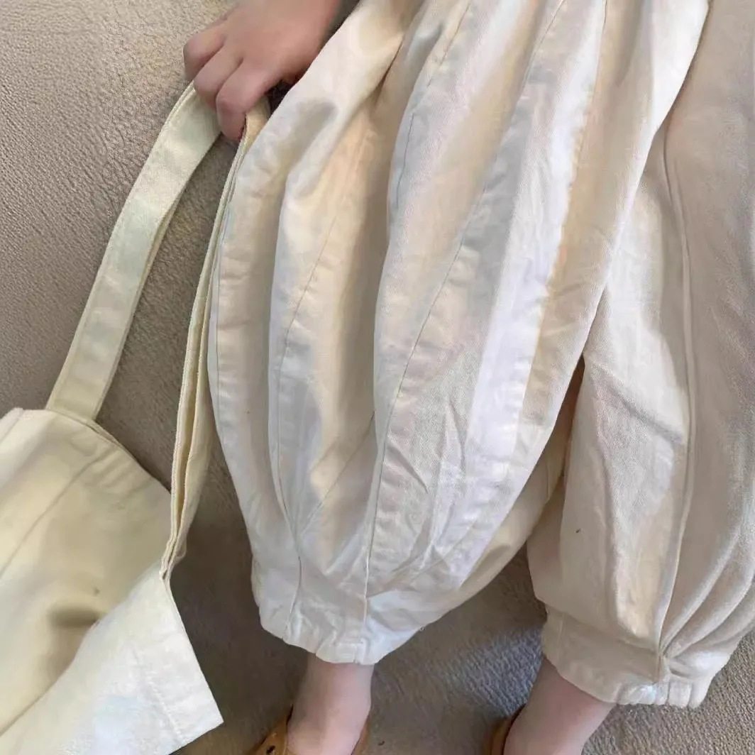 儿童裤子韩版夏季新款女童纯色休闲阔腿九分裤男童洋气百搭哈伦裤,淘宝优惠券,粉丝福利购,淘宝优惠卷