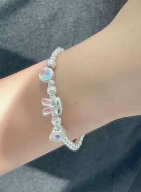 999流氓兔足银手串生日礼物