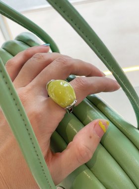 ashui同款绿色葡萄戒指