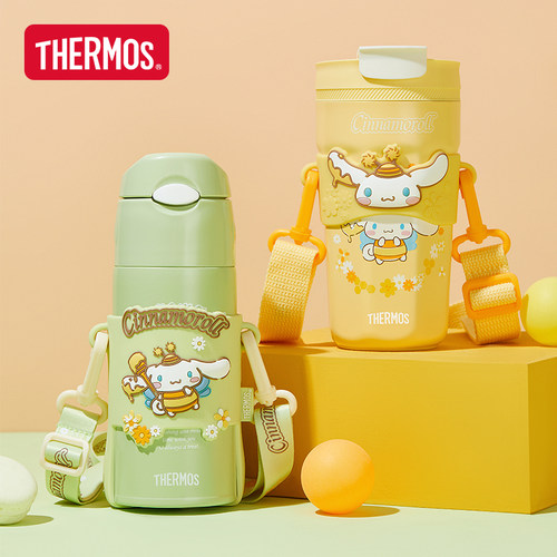 膳魔师保温杯三丽鸥蜂蜜系列大耳狗可爱便携随行咖啡杯吸管水杯 - 图1