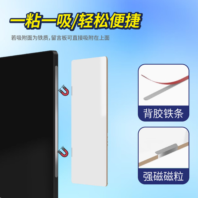 Computer side sticky note magnetic screen message board office to-do board weekly plan stationery