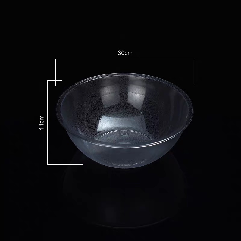 麻辣烫选菜盆透明亚克力自选盆圆形捡菜盆塑料麻辣烫点菜盆水晶盆 - 图1