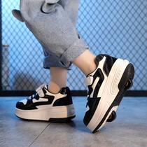 High-end Storm Shoeshoe Boy Invisible Student Pulley Shoes Automatic Adults Walkable Girl Wheels Shoes Childrens Generation