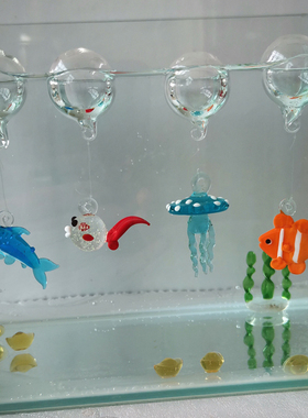 夜光金鱼缸可爱风漂浮微景观挂件