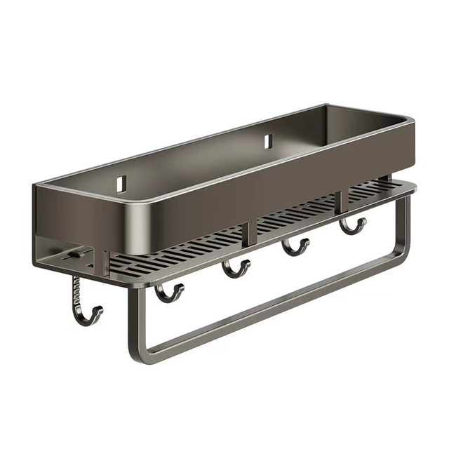 Gun ash bathroom storage rack bathroom washbasin without punching and detachable wall-mounted cosmetic storage rack toilet