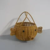 Пластиковая плетеная реалистичная портативная дорожная корзина для хранения, «сделай сам»