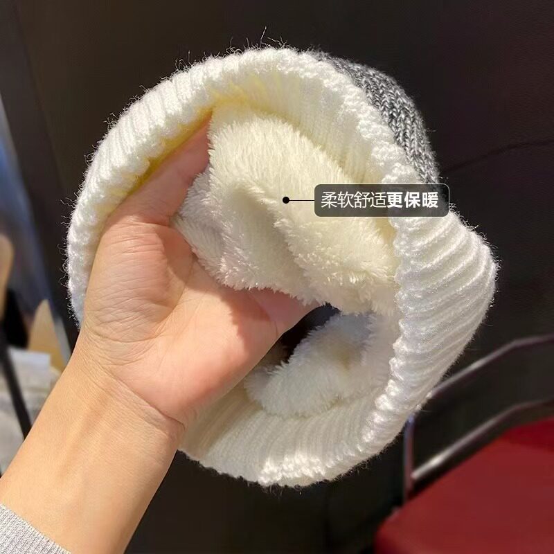 加绒毛线帽帽子男款女冬季情侣户外雪地加厚保暖2025新款潮针织帽