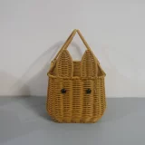 Пластиковая плетеная реалистичная портативная дорожная корзина для хранения, «сделай сам»