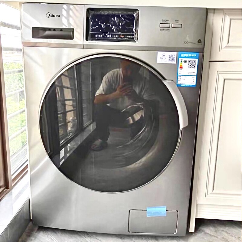 美的10公斤kg变频滚筒全自动洗衣机 广百洗衣机