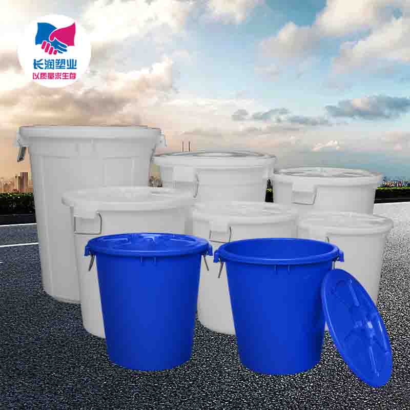 加厚大号塑料水桶带盖储水桶圆桶家用装米特大容量发酵胶桶大桶子-图0