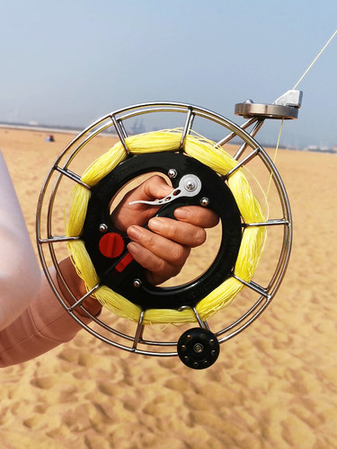 高档不锈钢风筝线轮大轴承刹车防倒转大万向大型风筝大人专用轮盘 - 图2