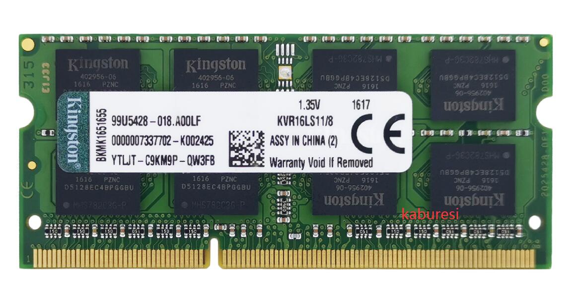 正品金士顿三代DDR3L 4G 8G 1600笔记本电脑内存条兼容DDR3 1333