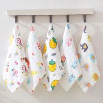 Pure Cotton Six Layers Gauze Towel Newborn High Close Bubble yarn Scarlet Children Wash face towels Towel Wash towels