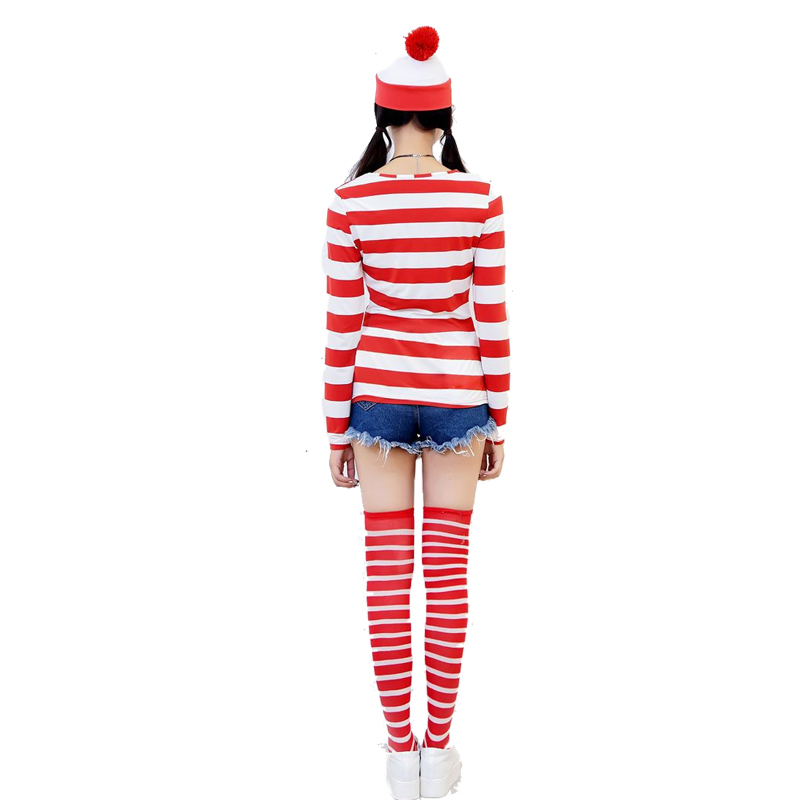 亲子装英国漫画Where's Wally costume聪明的沃里cos 欧美演出服 - 图3