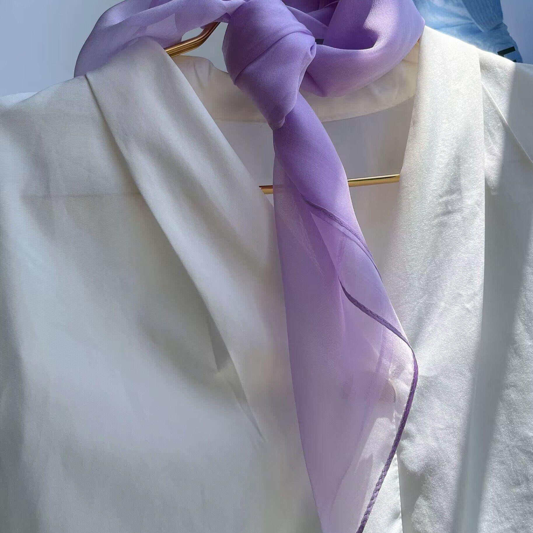 丝巾100%真丝小方巾纯色纱巾女春秋冬季薄款桑蚕丝护颈保暖围巾,淘宝优惠券,粉丝福利购,淘宝优惠卷