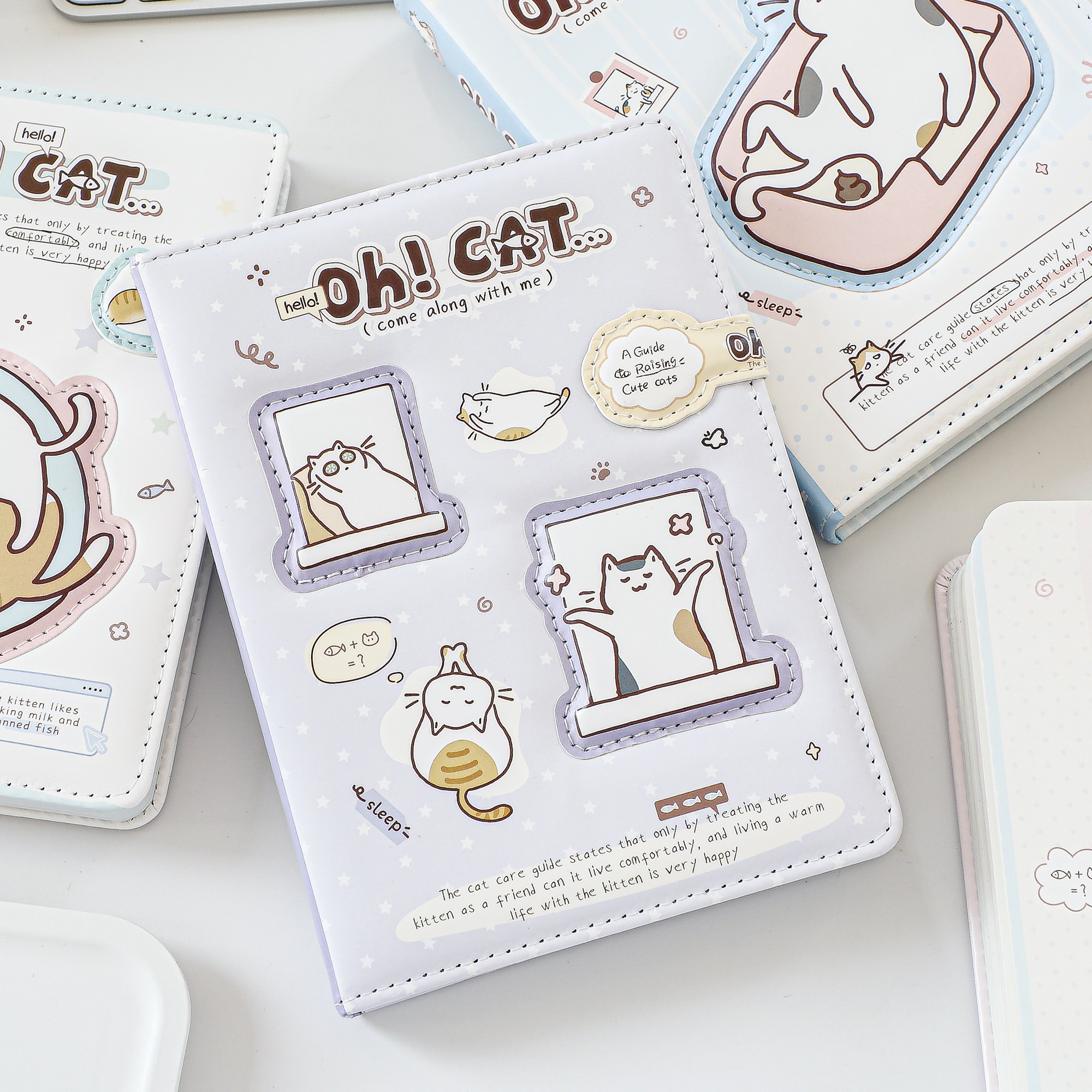 森屿暖树可爱小猫奈奈彩页本子笔记本密码锁日记本高颜值手帐本,淘宝优惠券,粉丝福利购,淘宝优惠卷