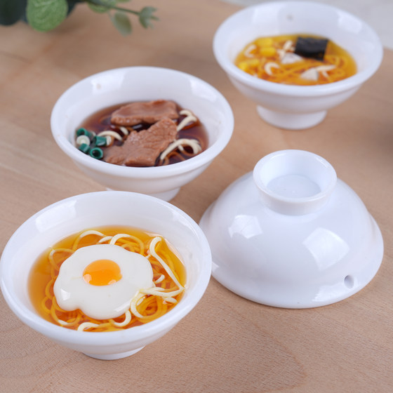 PVC simulation ramen bowl food toy DIY set