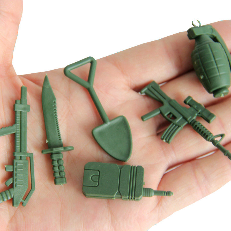 军事兵人建筑装备武器模型儿童玩具堡垒城墙士兵沙盘场景摆设道具