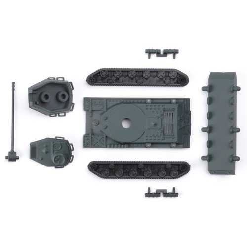 4D 免胶拼装 1:144 微缩拇指小坦克模型沙盘道具儿童军事玩具摆件 - 图2