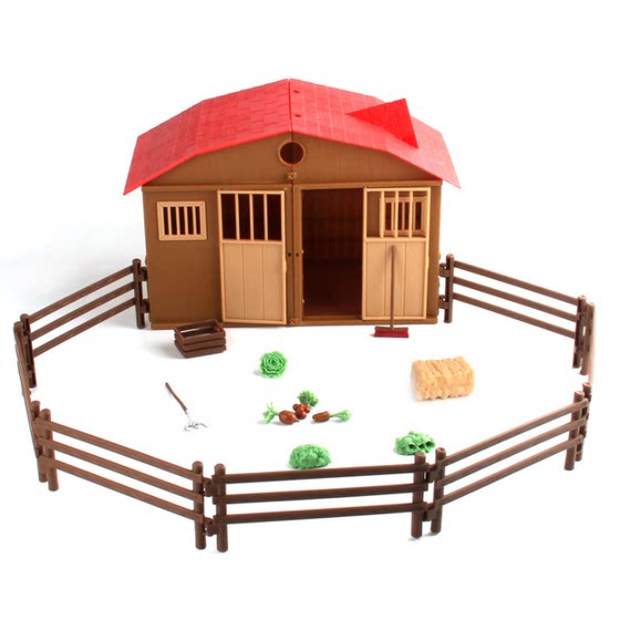 Big house stable landscaping accessories children's toy fence